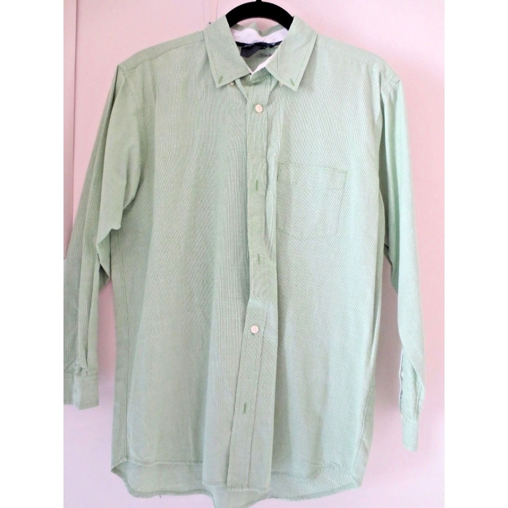 Boy's small men Gap green checkers shirt
